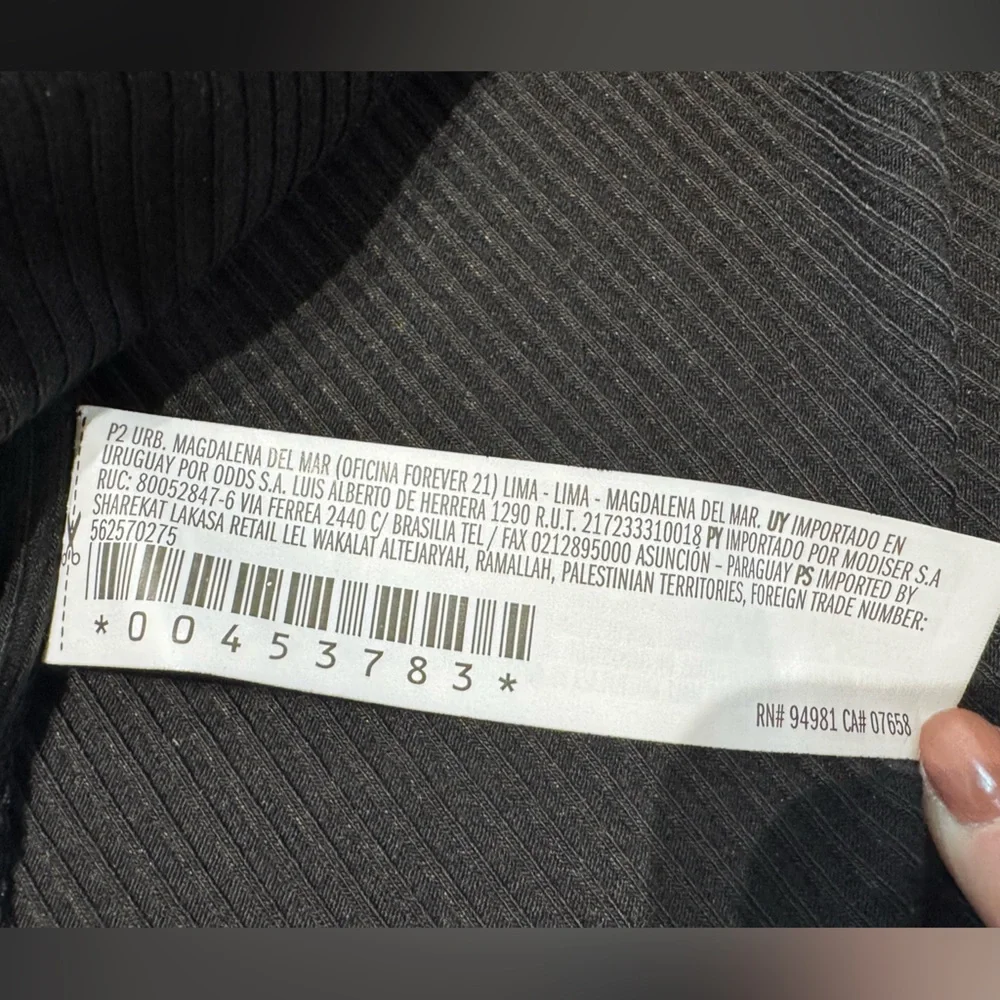 Forever 21 Size Medium Black Cap Sleeve Fitted Dress with High Side Slit  NEW! - Picture 9 of 10